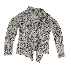 Charlotte Russe Women Brown and White Cardigan Size M Crochet
